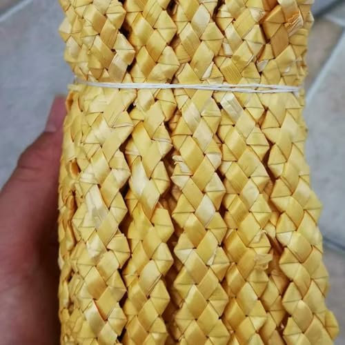 GENPICONG Pure Handmade Weaving Natural Wheat Straw Braids Dyeing Colorful Material DIY Hat Basket Crafts Home Garden Decoration Rope