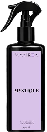 MYAIREA Textilerfrischer Spray Mystique 250 ml, Geruchsneutralisierer inspiriert von edlem Parfumduft, Für Kleidung, Sofa, Vorhänge & Auto, Hochwertiges Duftspray gegen Gerüche