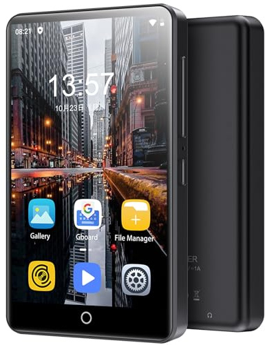 80GB MP3 Player with Bluetooth and WiFi, Mp3 & Mp4 Music Player with Spotify, Amazon Music, Deezer, Audible, 4.0 IPS Touch Screen Android Player with Speaker, FM Radio, Up to 512GB