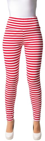 Orlob Ringel Leggings Ringelhose gestreifte Hose in rot/weiß 95% Baumwolle
