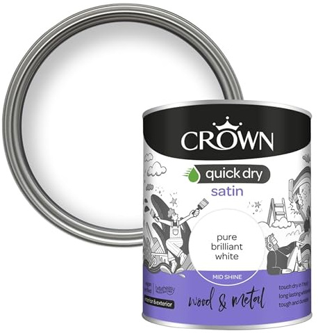 AXpower Inspirational Technology Empowering People Quick Dry Satin Paint White 750ml | Interior & Exterior Paint for Wood or Metal | Durable Smooth Finish