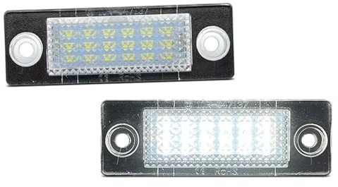 Eshgtuo License Plate Lamp For VW For Caddy For Golf For Jetta III For Passat 3B 3C For Touran For Transporter T5 LED License Plate Light 3B5998026A 2piece Number Light