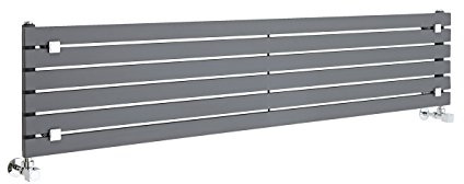 Milano Capri Anthracite Horizontal Single Flat Panel Radiator - 354mm x 1600mm