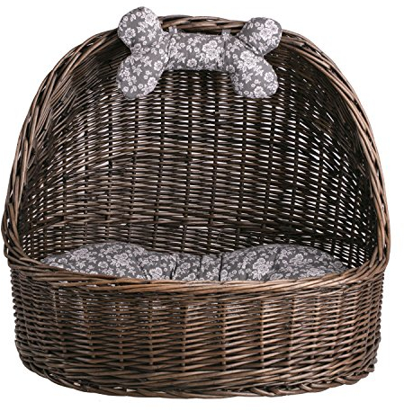 e-wicker24 Alles aus Weide Tierhütte aus Weide, Weidenhütte für einen Hund oder eine Katze, Hundehütte mit einem Dach, Tierlager, Tierkorb, Katzenhöhle,Hundehöhle