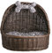 e-wicker24 Alles aus Weide Tierhütte aus Weide, Weidenhütte für einen Hund oder eine Katze, Hundehütte mit einem Dach, Tierlager, Tierkorb, Katzenhöhle,Hundehöhle