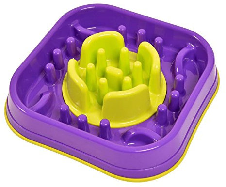 K9 Pursuits Switchers 2-in-1 Purple Slow Feeder Dog Bowl and Interactive Food Puzzle Toy | Anti-Skid Base for Dogs of All Breeds | Ideal for Wet or Dry Food | BPA-Free, Durable & Easy to Clean Bowl