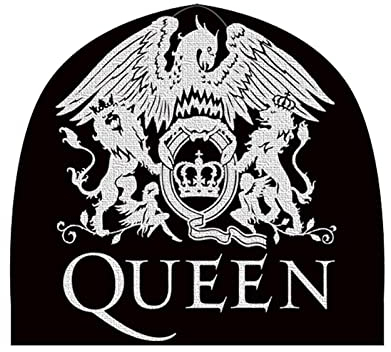 Queen Mütze Beanie Classic Crest Metal Band Logo offiziell Herren Nue Schwarz One Size