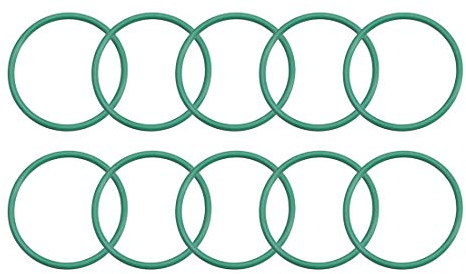 sourcing map 10St Fluorkautschuk O-Ringe FKM Dichtung für Maschinen Rohrleitung 28mm AD 25mm ID 1,5mm Breite Grün