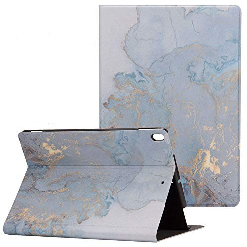 New iPad 9th/8th/7th Generation 10.2 Inch Case 2021/2020/2019, Uliking Shockproof Stand Cover with Auto Sleep/Wake Case for iPad 10.2, Gold Marble