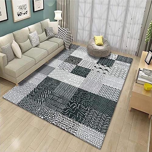YQZS Teppich Schlafzimmer Teppich Orientteppich Dunkelgrünes Quadrat Couchtisch Teppich Schlafzimmer Teppich Wohnzimmer ,100X200cm(39X79inch)