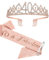 40. Geburtstag Schärpe und Tiara, Roségold Geburtstag Schärpe Krone 40 & Fabulous Schärpe und Tiara für Frauen, 40. Geburtstag Geschenke für alles Gute zum 40. Geburtstag Party Favor Supplies