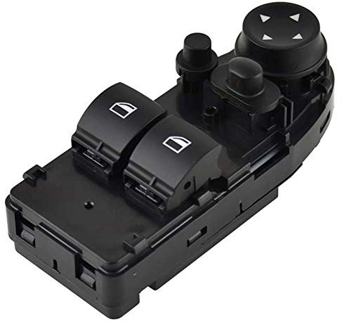 Interruptor de elevalunas eléctrico para puerta delantera izquierda elevalunas interruptor maestro 61319132164 con botón plegable para espejo de coche compatible con 3 series E92 2005-2013