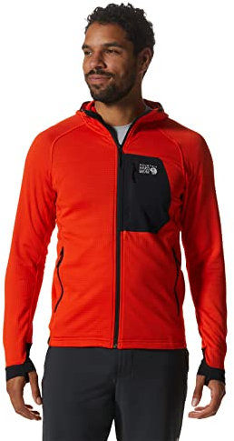 Mountain Hardwear Herren Polartec® Power Grid Full Zip Hoody, State Orange, L