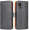NC Galaxy Xcover 5 Hülle, Leder Tasche Handyhülle für Samsung Galaxy Xcover 5 Schutzhülle Flip Wallet mit Ständer und Kartenfächer/Magnetverschluss (Schwarz)