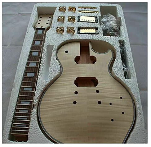 DIY Bausatz E-Gitarre DIY. Gitarre Mahagoni-Körper Unfertiger E-Gitarren-Kit Alle Teile Unvollendeter Gitarrenbausat