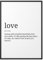 Papierschmiede® Definition Love, A2 Poster für Wohnzimmer, Schlafzimmer, Küche, Esszimmer, Wandbild Geschenk Wanddeko Spruch English - ohne Rahmen