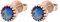 Qudo London small gelbgold Ohrstecker Ohrringe mit Swarovski Kristallen (burgundy delite)
