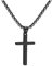 RWQIAN Kreuzkette Herren Kreuz kette Schwarz 20 Edelstahl Jungen Anhänger Kreuz Halskette Schmuck für Damen