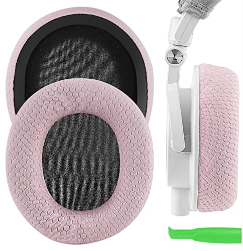 Geekria Comfort Mesh Gewebe Ersatz Ohrpolster für Audio-Technica M50X, M50XBT, M50XBT2, M50, M40X, M30, M20, M10 Kopfhörer Ohrpolster, Headset Ohrpolster, Ohrmuscheln Reparaturteile (Parts Tinte)
