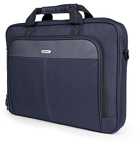 Targus Unisex-Erwachsene Schlanke Aktentasche mit Umhängetasche Classic Topload Notebook-Tragetasche, 40,6 cm (16 Zoll), blau