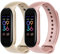 Tobfit Correa Compatible con Xiaomi Mi Band 5 / Xiaomi Mi Band 6 / Amazfit Band 5, Pulseras de Repuesto de Silicona Suave Clásica y Colorida para Amazfit Band 5, para Mujer Hombre, Oro rosa+Oro