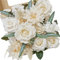 Serwalin Fiori artificiali per torta bouquet da sposa centrotavola per il giorno del Ringraziamento Peonia Rose Fiori di nozze Combo Fiori finti Boho per la (Champagne)