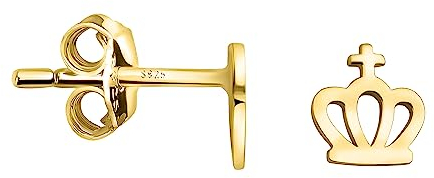 SOFIA MILANI - Damen Ohrringe 925 Silber - vergoldet/golden - Kronen Ohrstecker - E2113