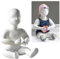 Schaufensterpuppe Baby-Mannequin-Kleiderform, Ganzkörper-Männchen-Torso zur Kleiderpräsentation, Sitzend Posiert Schneiderpuppe, Modellschaufensterpuppen für 1-2-jährige Kinder ( Color : Style B )