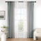 MIULEE Gardine Vorhänge Grau Transparente Wohnzimmer Modern Gardine Zweifarbiger Schiebevorhänge Vorhänge Gardinenschals Schlafzimmer 2er Set 140x280cm