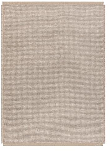 rugsx Teppich Jute mit Fransen, Innen & Außen, für Schlafzimmer, Terrasse, Balkon Jute, flachgewebt, beige/grau einfarbig 140x190 cm