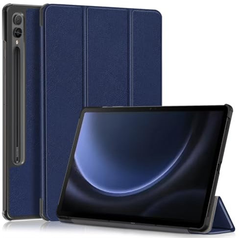 Kepuch Custer Funda para Samsung Galaxy Tab S10+ 12.4 X820 X826B / S9 FE+ X610 X616 / S9+ X810 X816B X818U,Slim Smart Cover Fundas Carcasa Case Protectora de PU-Cuero - Azul
