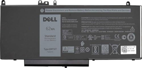 Dell NotebooK-Akku Ersetzt OriginaL-Akku 6mt4t, 7v69y, 451-Bbuq, 79vrk 7.6 V 8100 Mah (6mt4t)