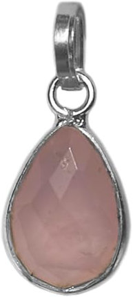 Bijoux et Objets Le Luft - Pendentif quartz rose en argent massif 925 - Dimensions de la pierre 10x14mm