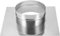PATIKIL 8 Duct Connector Flange, Galvanized Air Ducting Mounting Plate Dryer Vent Chimney Top Plate Square to Round for Heating Cooling Ventilation HVAC Exhaust Fan Vent Systems, 14x14