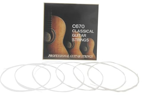 Gitarrensaite, Nylon, Klassische Gitarrensaite, Akustikgitarrensaite, Musikinstrumentenzubehör (Silber)