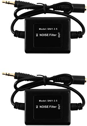 Remingtape 2X SNI-1/3.5 Entstoerfilter Stoergeraeusche Brummfilter Massefilter Isolator 3.5mm Schwarz