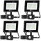 Aigostar Foco LED con Sensor Movimiento 30W,2510LM Super Brillo Focos LED Exterior IP65 Impermeable,Blanco Frío 6500K Proyector Led Exterior,Perfectas para Jardín,Garaje,Patio,paquete de 4
