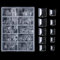 500Pcs Shaped Nail Tips Clear Acrylic Medium Nails Full Cover with Case for for Nail DIY Decoration at Home and Salon