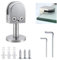 MIQXUAN Pince à Verre Lot de 24 Pinces à Verre en Acier Inoxydable 304 sans perçage, Support en Verre de 1/3-2/5-1/2, Clip en Verre à Dos Plat, pour Balustrade, escalier, Main Courante