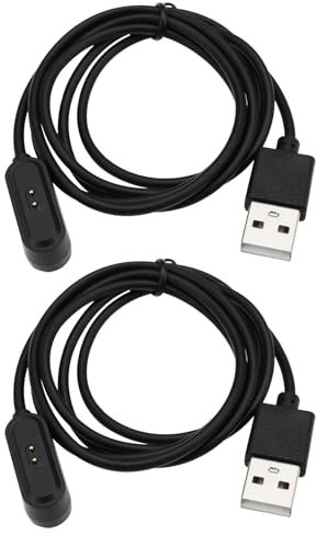 VGOL 2 Stück Smart Watch USB-Ladekabel Ersatzteil Magnetisches USB-Ladekabel Smart Watch Ladegerät Kompatibel mit Oppo Watch Free OWW206 (Schwarz)