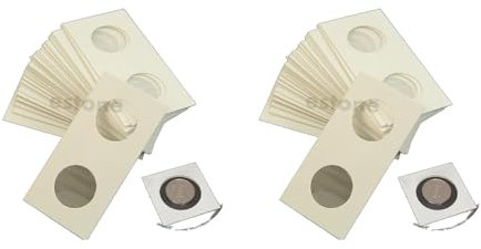 YIZITU 50 Stück 40 mm Leuchtturm-Stempel-Münzhalter für Koffer, Aufbewahrungsbehälter mit Schubladen