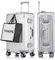 yewjog Koffer Handgepäck · Hartschalen in 100% Aluminium · Trolley Reisegepäck · Reisekoffer mit 4 Doppelräder · TSA Zahlenschloss (S,Silber)