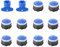 10 pezzi Aeratore Rubinetto Confezione,Rubinetto lavello Aeratore con 2 tasti per Aeratore Risparmio Idrico Filtro Antispruzzo Aeratore per Rubinetto per Bagno Cucina (blu, M16.5)