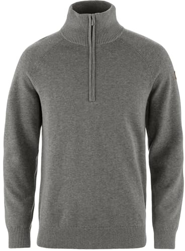 Fjällräven Övik Lite Half Zip Herren Sweater Wollpulover Dark Navy blau