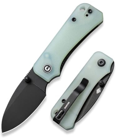 CIVIVI Baby Banter Folding Pocket Knife with 5.94CM Nitro-V Blade & Natural G-10 Handle, Outdoor Knife with Clip (C19068S-8)