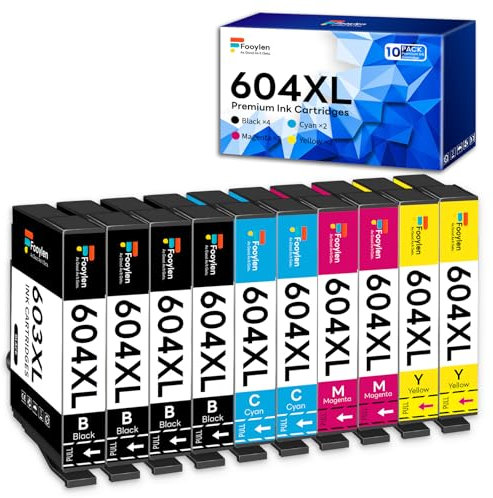 Fooylen 604XL Patronen Kompatibel für Epson 604 XL Druckerpatronen Multipack Tintenpatronen für Expression Home XP-3200 XP-4200 XP-2205 XP-3205 XP-4205 XP-2200 Workforce WF-2910 WF-2930 WF-2935 2950