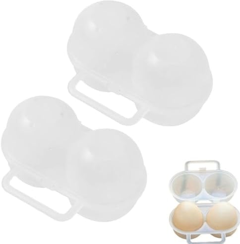 Porta Uova Plastica da Trasporto,2 PCS Contenitore per Uova con Manico,Cartone per Uova Portatile,Cartone per Uova in Plastica,per il Trasporto Delle Uova,per il Campeggio,Picnic