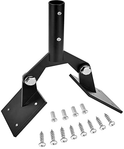 Weathervane Bracket -1 Set Weather Vane Bracket Convenient Heavy Duty Support Steel Adjustable Weathervane Roof Mount Bracket Home Supply Black/1224