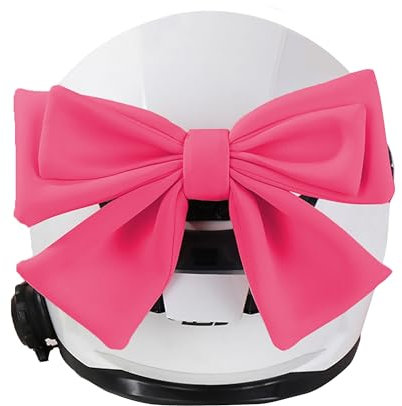 Gwezmxs Motorradhelm Überzug für Damen, Süße Stoffschleife Helm Dekoration, Helmet Decoration, Rosarot
