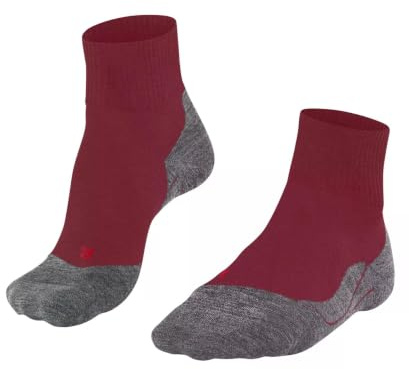 FALKE Damen Wandersocken TK5 Wander Short W Sso Wolle Funktionsmaterial antiblasen dünn 1 Paar, Rot Cranberry-Black 8831, 39-40